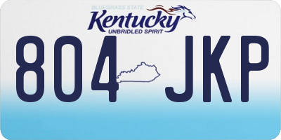 KY license plate 804JKP