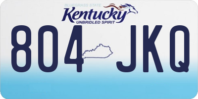 KY license plate 804JKQ