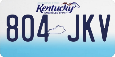KY license plate 804JKV