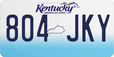 KY license plate 804JKY
