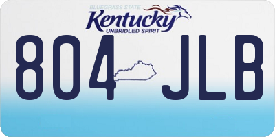 KY license plate 804JLB