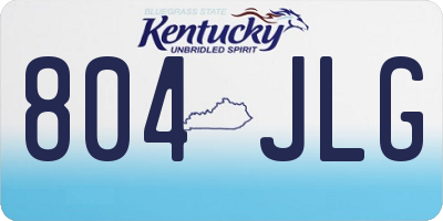 KY license plate 804JLG