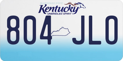 KY license plate 804JLO