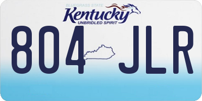 KY license plate 804JLR