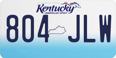 KY license plate 804JLW