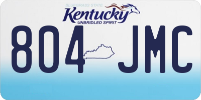 KY license plate 804JMC