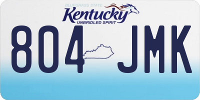 KY license plate 804JMK
