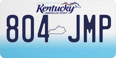 KY license plate 804JMP