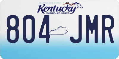 KY license plate 804JMR