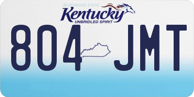 KY license plate 804JMT