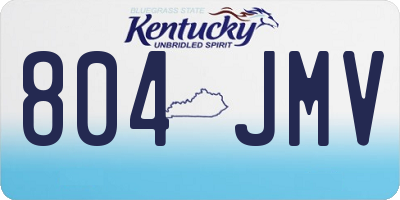 KY license plate 804JMV