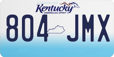 KY license plate 804JMX
