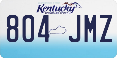 KY license plate 804JMZ