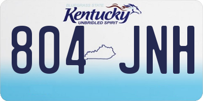 KY license plate 804JNH