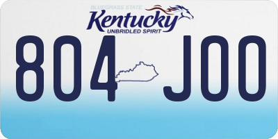KY license plate 804JOO