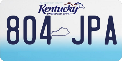 KY license plate 804JPA