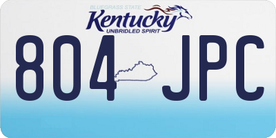 KY license plate 804JPC