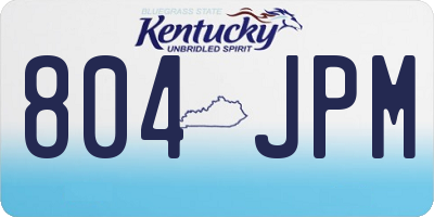 KY license plate 804JPM