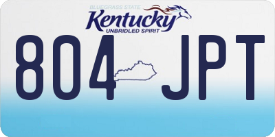 KY license plate 804JPT