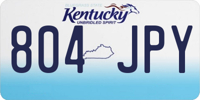 KY license plate 804JPY