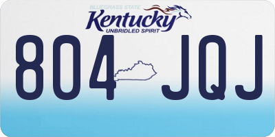 KY license plate 804JQJ