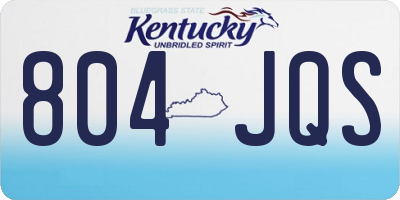 KY license plate 804JQS
