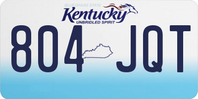 KY license plate 804JQT