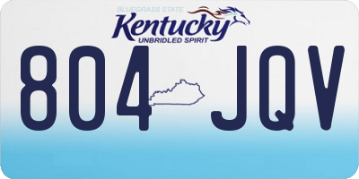 KY license plate 804JQV