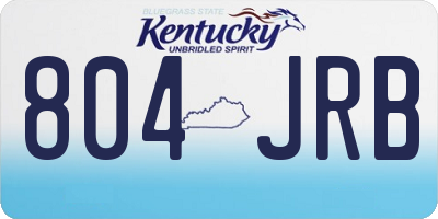 KY license plate 804JRB