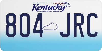 KY license plate 804JRC