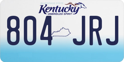 KY license plate 804JRJ