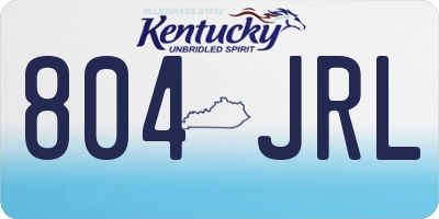 KY license plate 804JRL