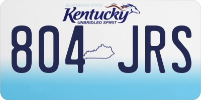 KY license plate 804JRS
