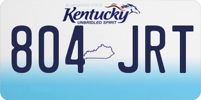 KY license plate 804JRT
