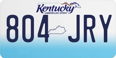 KY license plate 804JRY