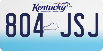 KY license plate 804JSJ