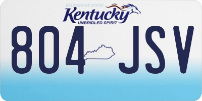 KY license plate 804JSV