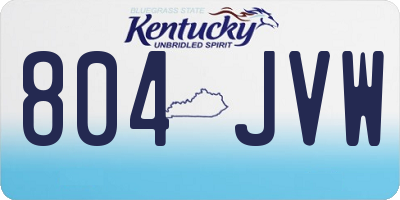 KY license plate 804JVW
