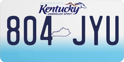 KY license plate 804JYU