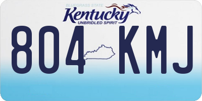 KY license plate 804KMJ