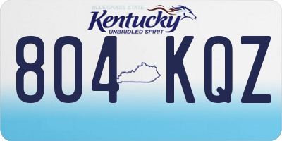 KY license plate 804KQZ