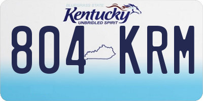 KY license plate 804KRM