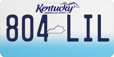 KY license plate 804LIL