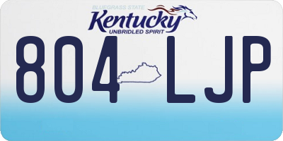 KY license plate 804LJP