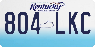 KY license plate 804LKC