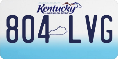 KY license plate 804LVG