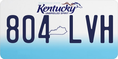 KY license plate 804LVH