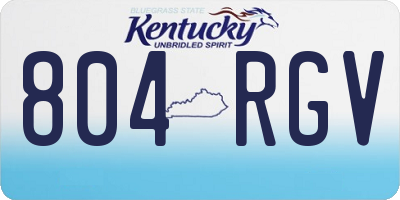 KY license plate 804RGV