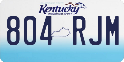 KY license plate 804RJM