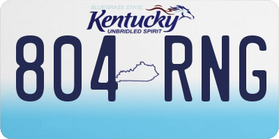 KY license plate 804RNG